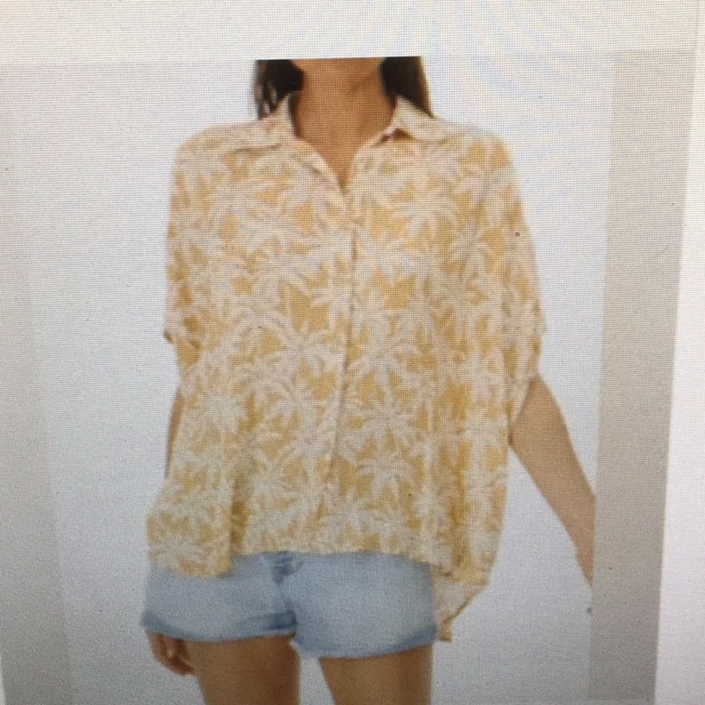 RIP CURL/PEACHY-PINK FLORAL GUAZE BEACH COVERUP OR SHIRT